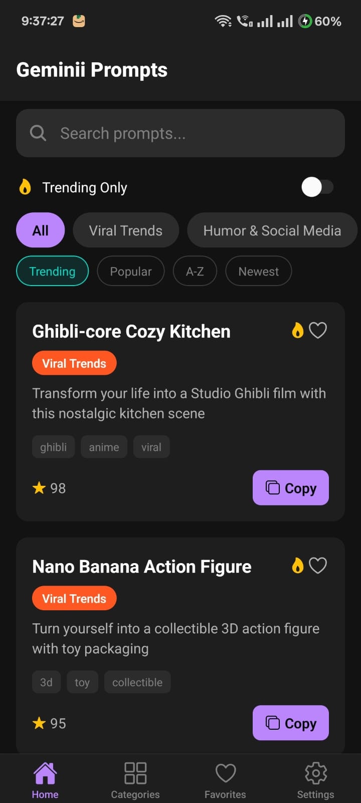 Trending Gemini Prompts screenshot 1
