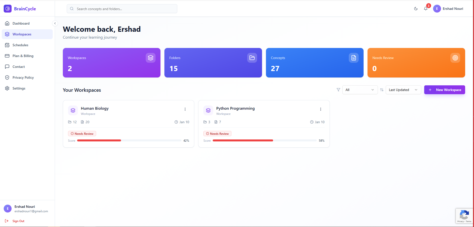BrainCycle screenshot 2