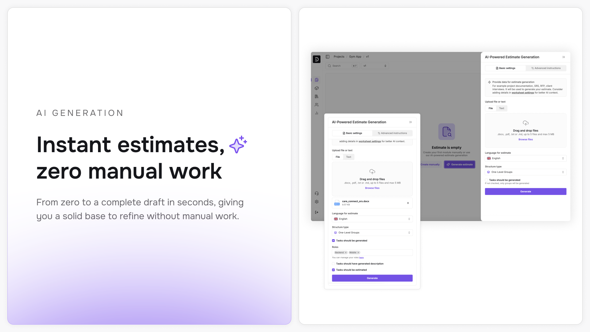 devtimate screenshot 2