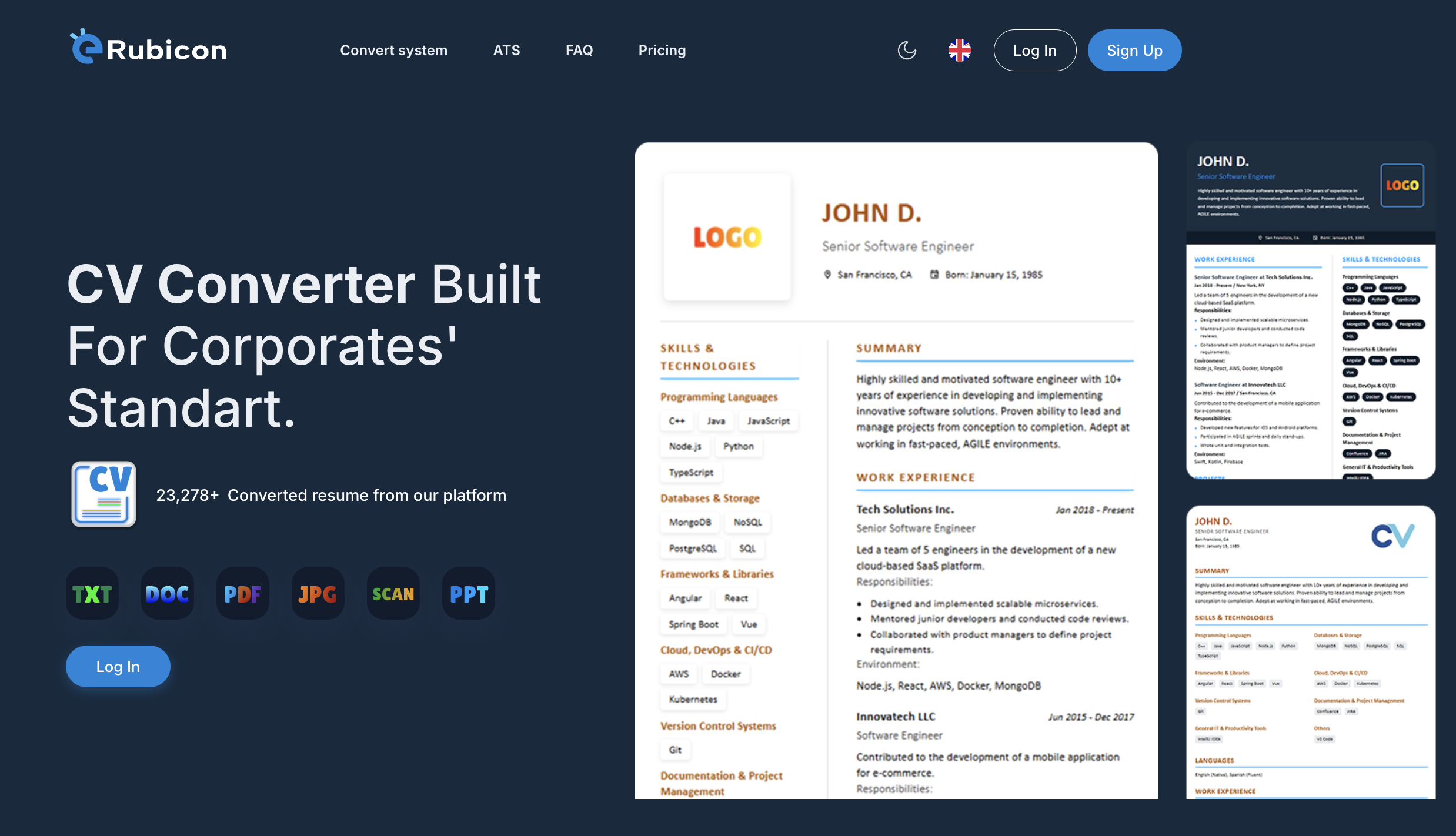 eRubicon — AI CV Converter & ATS screenshot 3