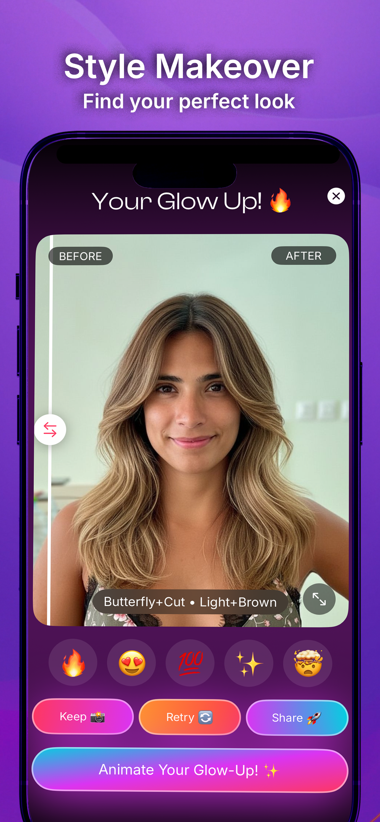 Hairstyle Try On: Hair Glow AI screenshot 3