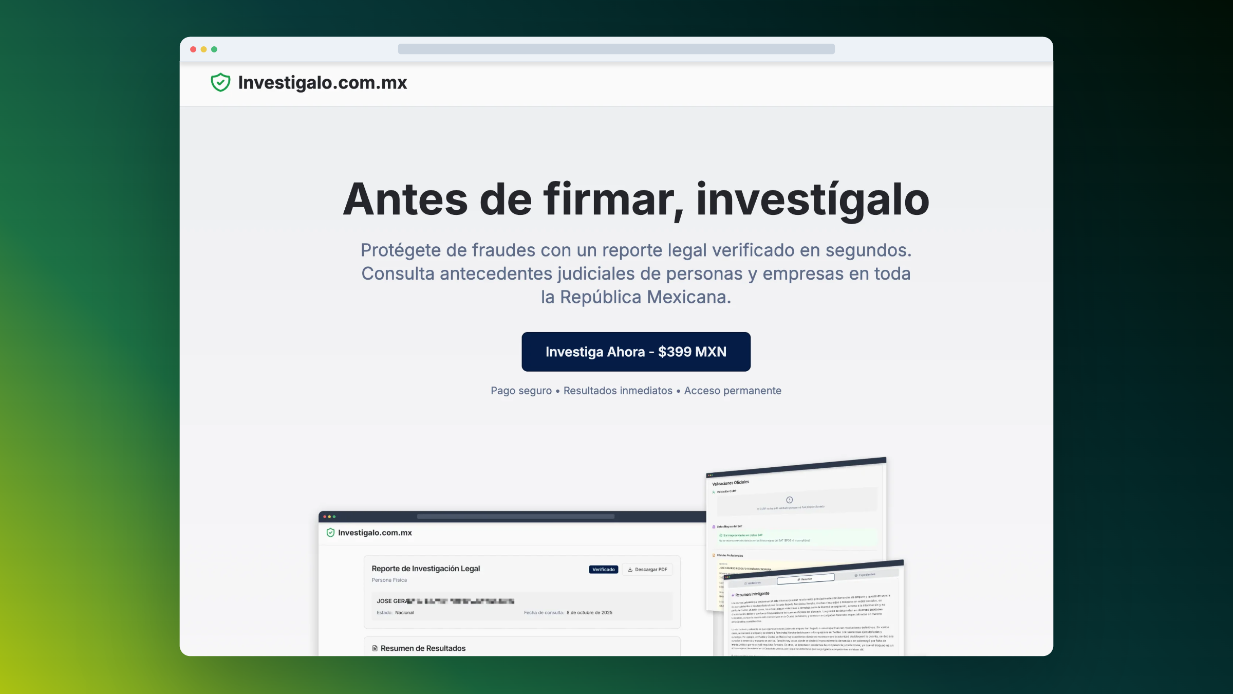 Investigalo.com.mx screenshot 1