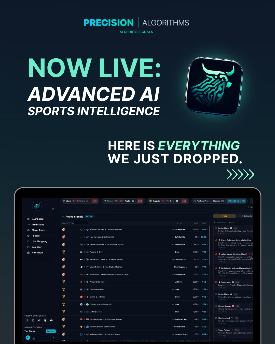 Precision Algorithms: AI Sports Engine screenshot 1