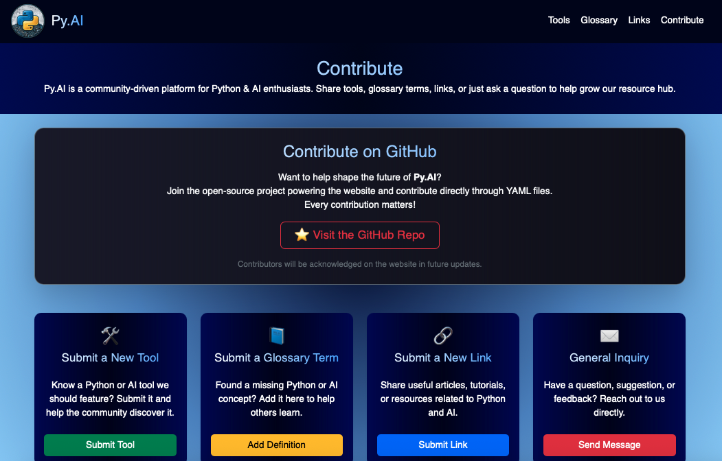Py.AI – The Python + AI Directory screenshot 2