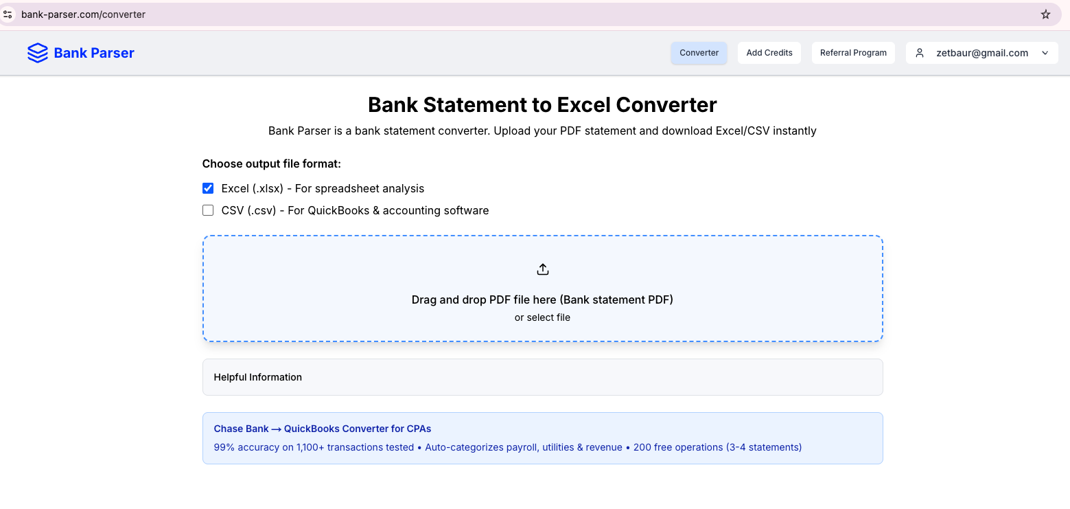 Bank Parser screenshot 1