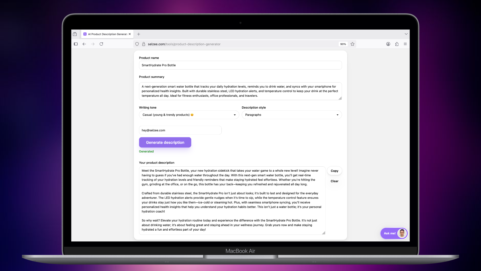 Product Description Generator screenshot 2