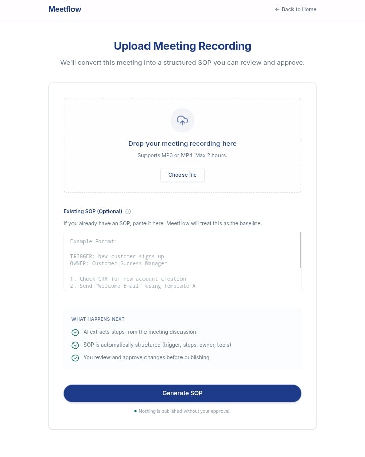 Meetflow screenshot 3