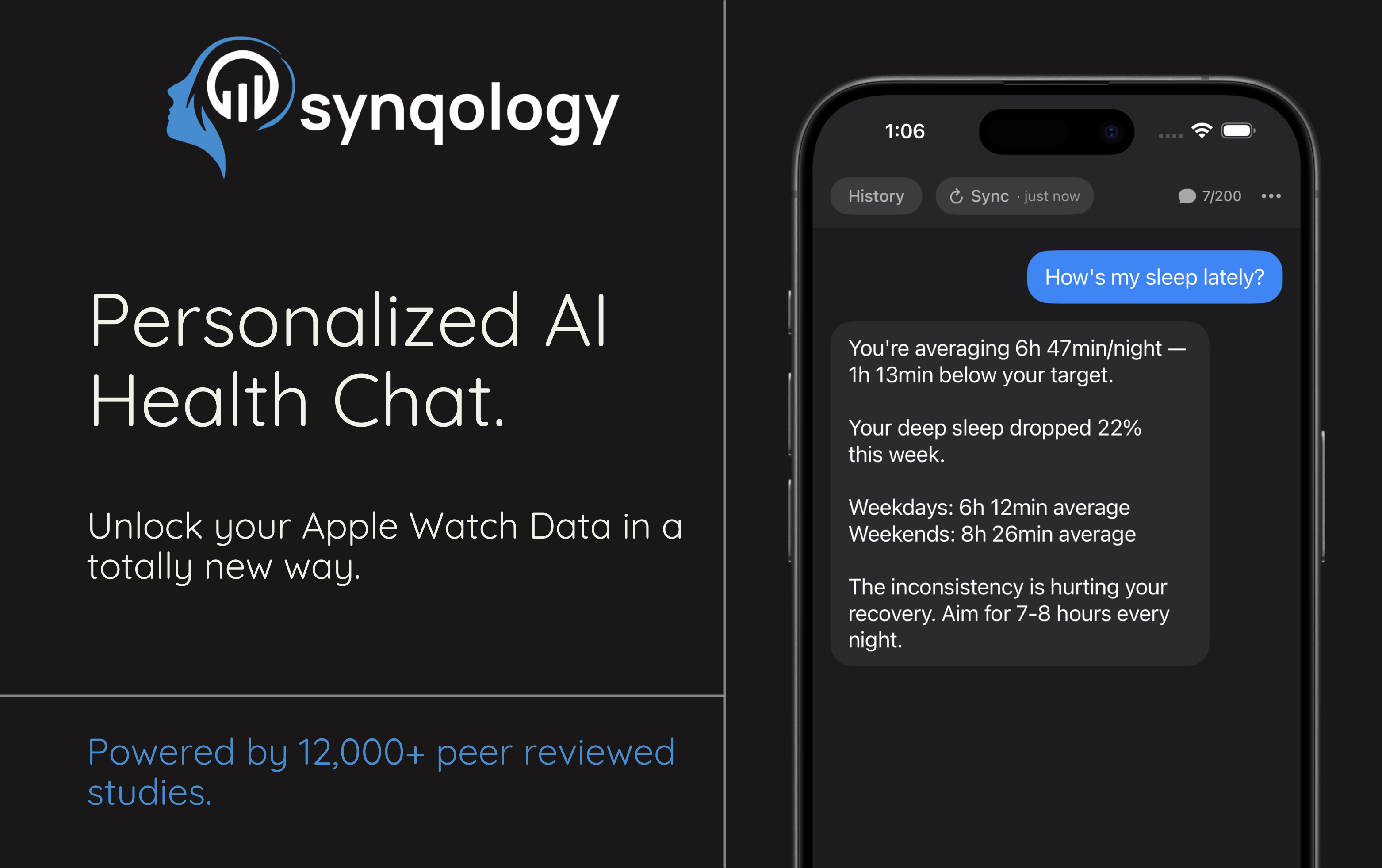 synqology: AI supplement, health tracker screenshot 1