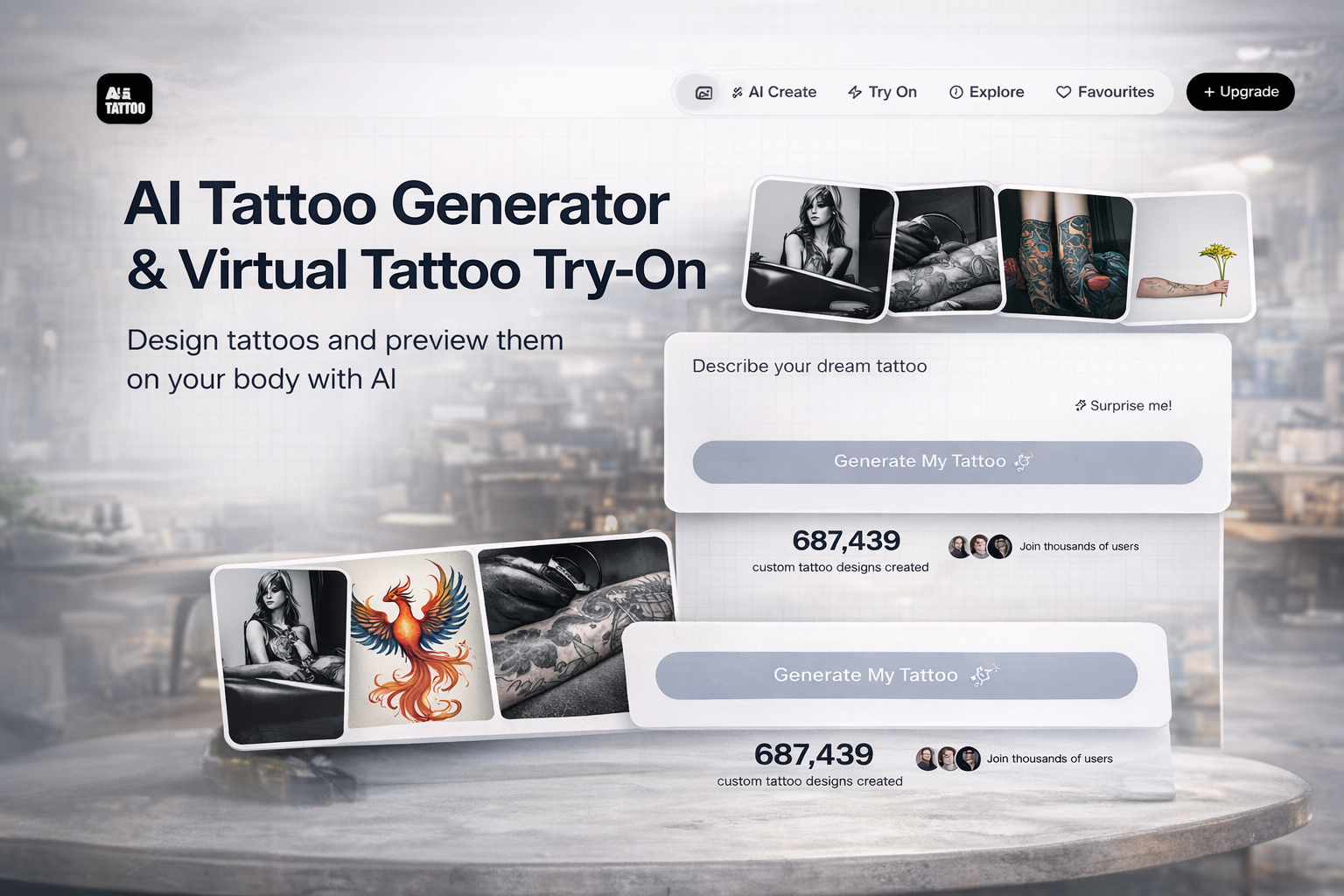 AI For Tattoo Generator and Try On screenshot 1