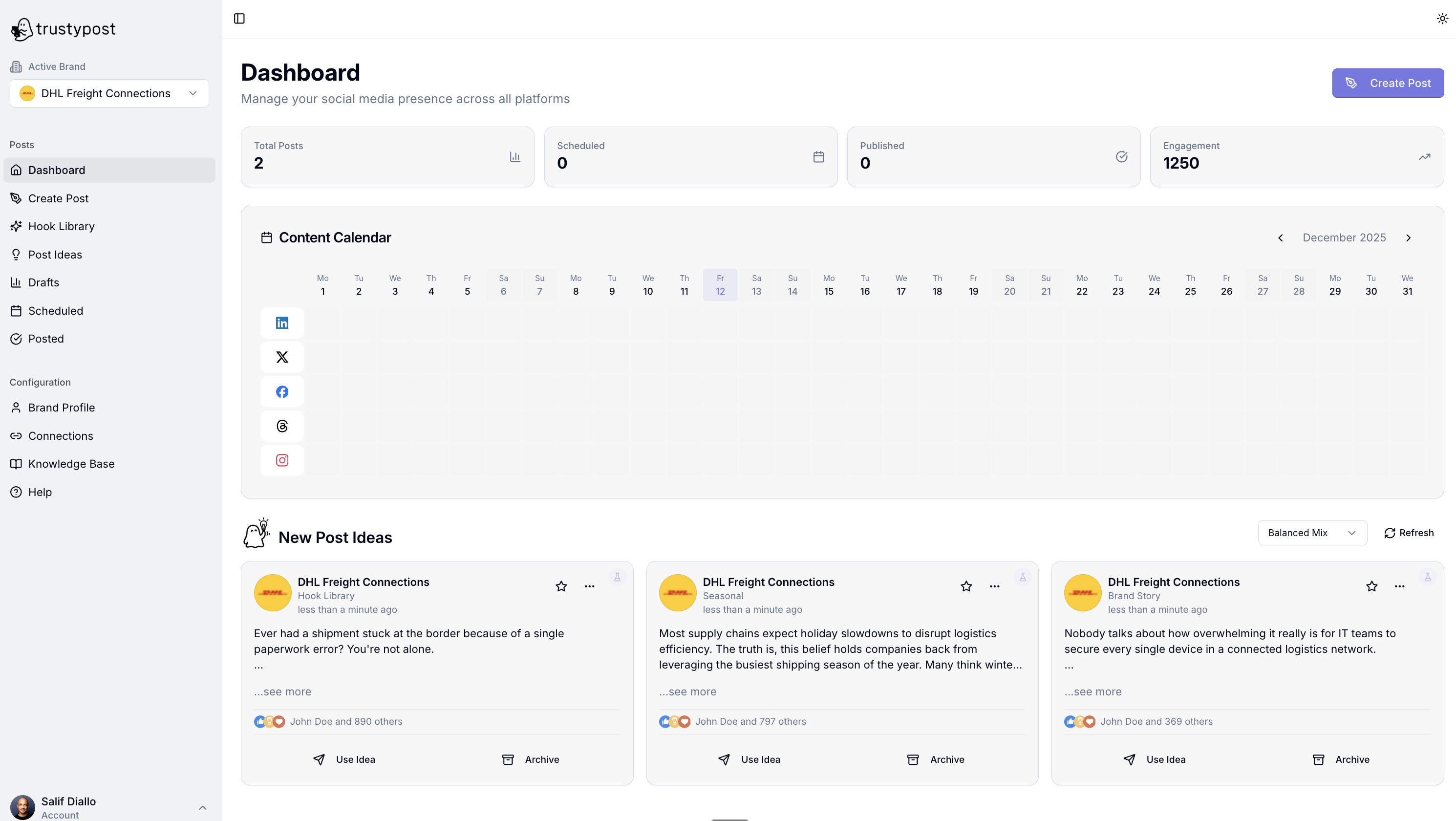 trustypost.ai screenshot 2