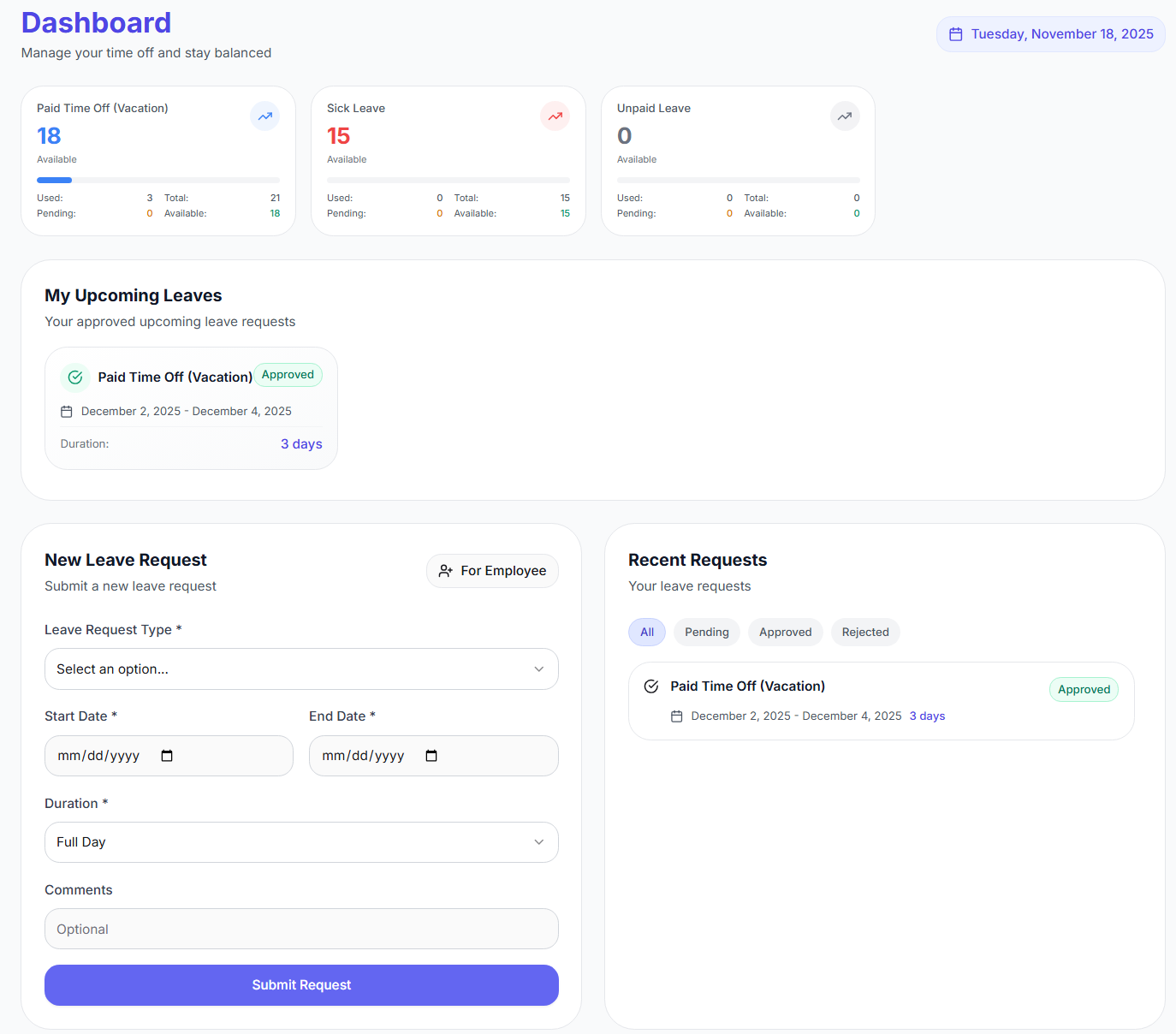 dayoffdesk screenshot 1