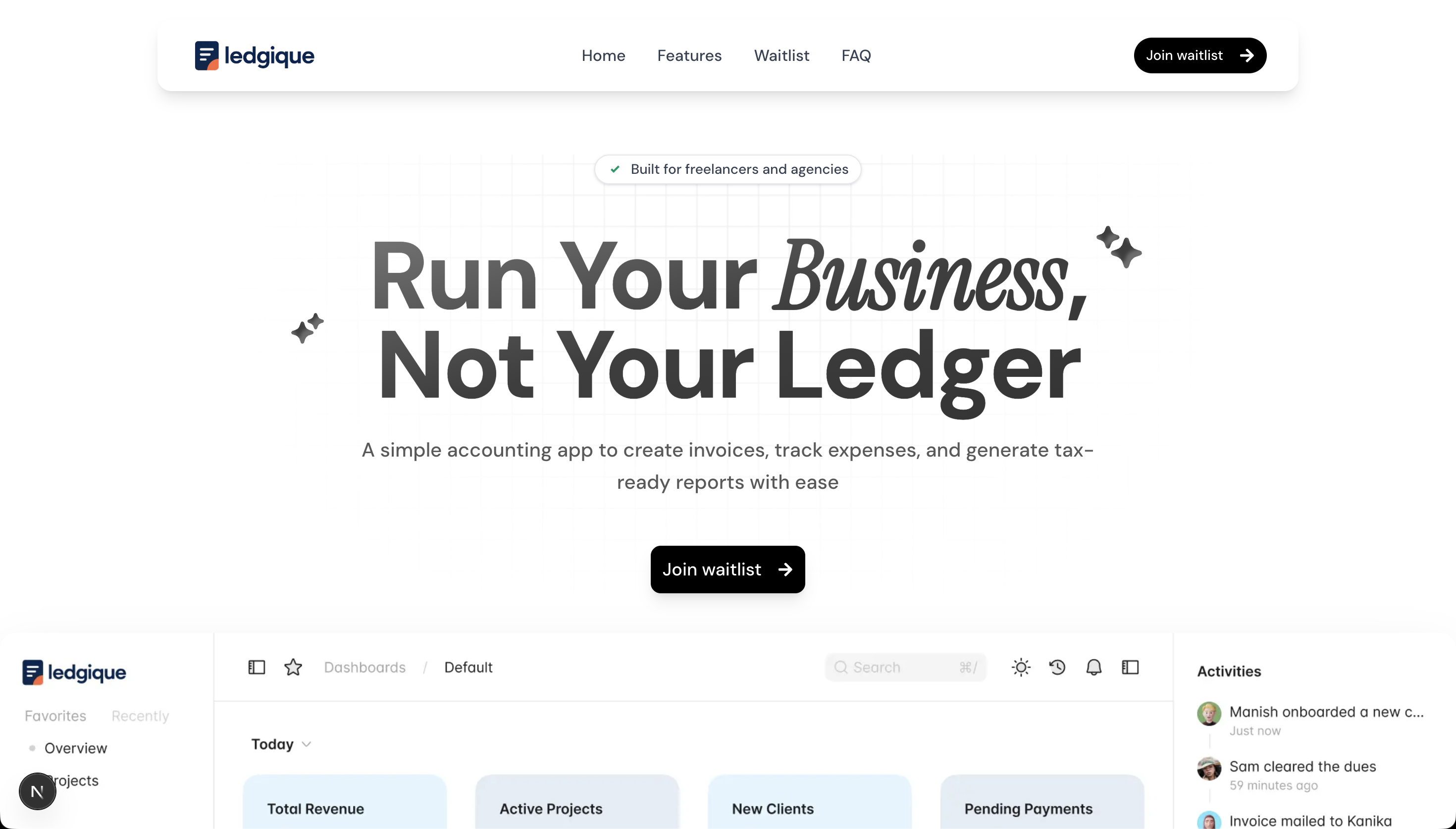 Ledgique screenshot 1