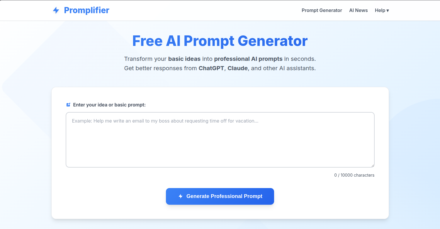 Promplifier release screenshot 1