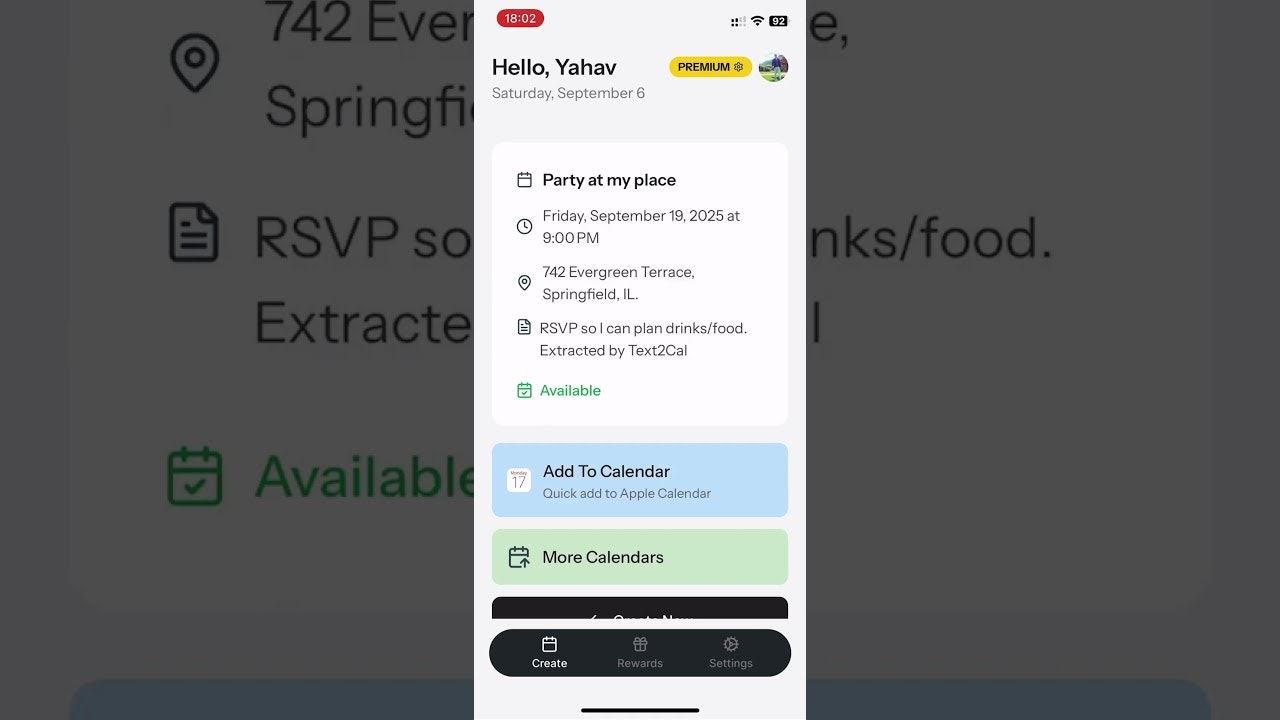 Text2Cal - Your AI Calendar Assistant screenshot 5
