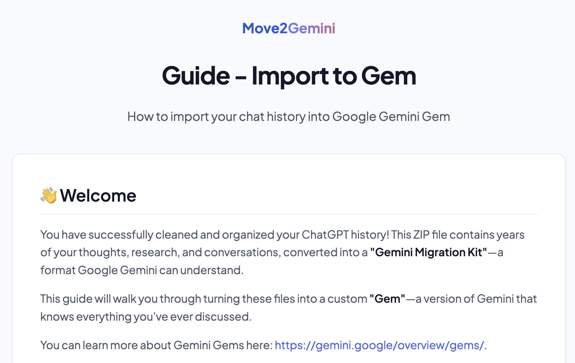 Move2Gemini screenshot 3