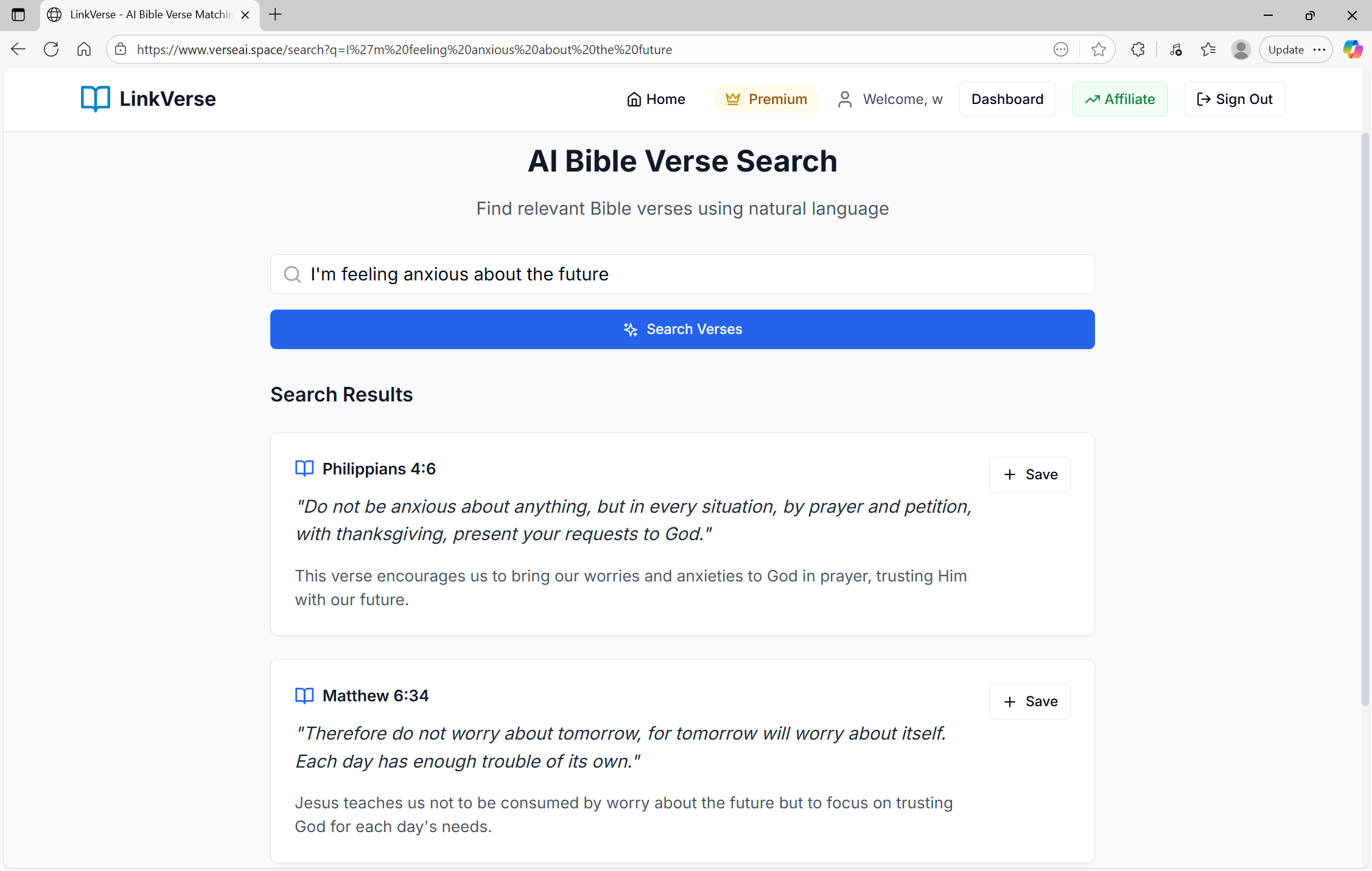 LinkVerse - AI Bible Verse Search screenshot 2