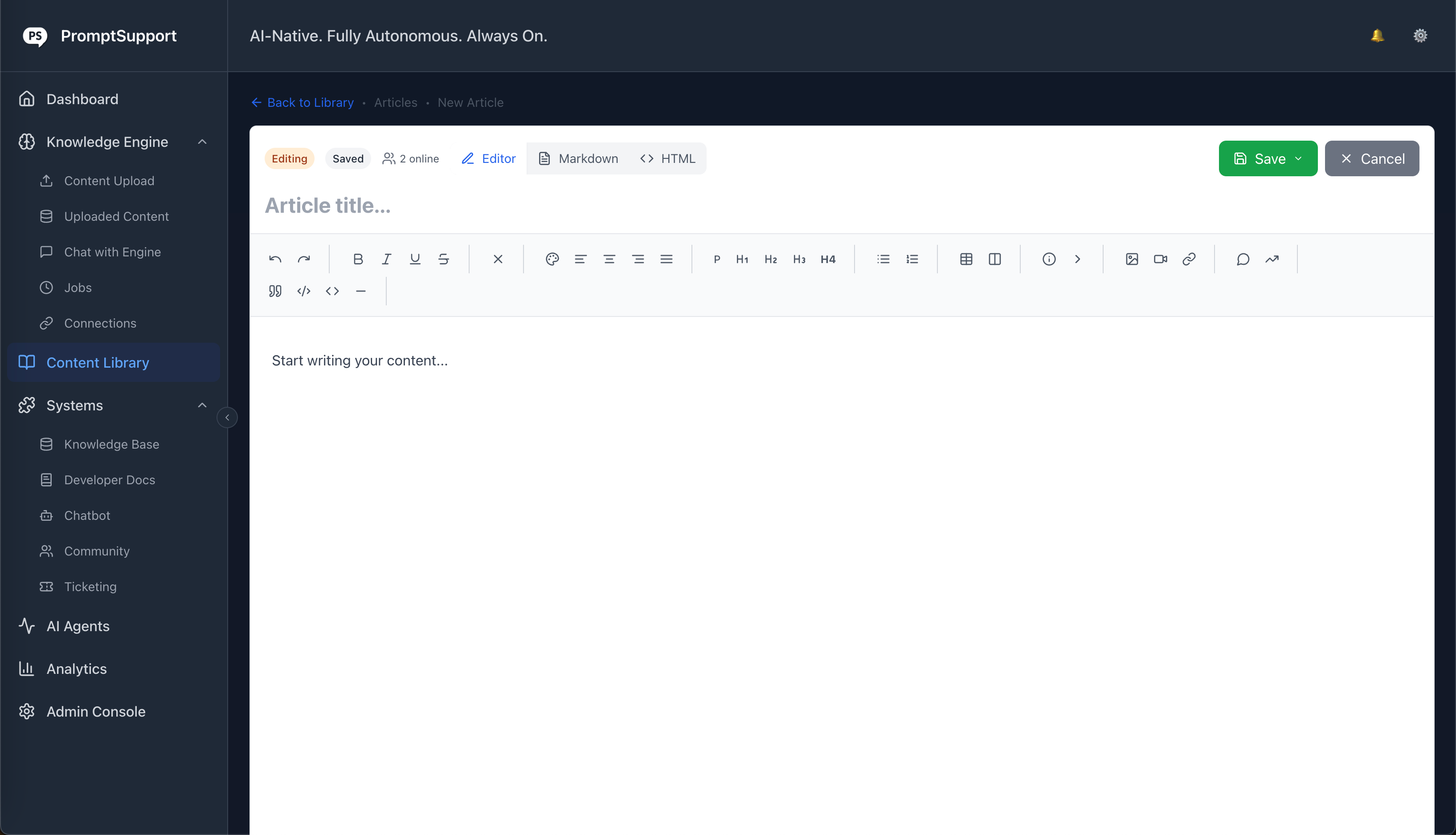 PromptSupport screenshot 2