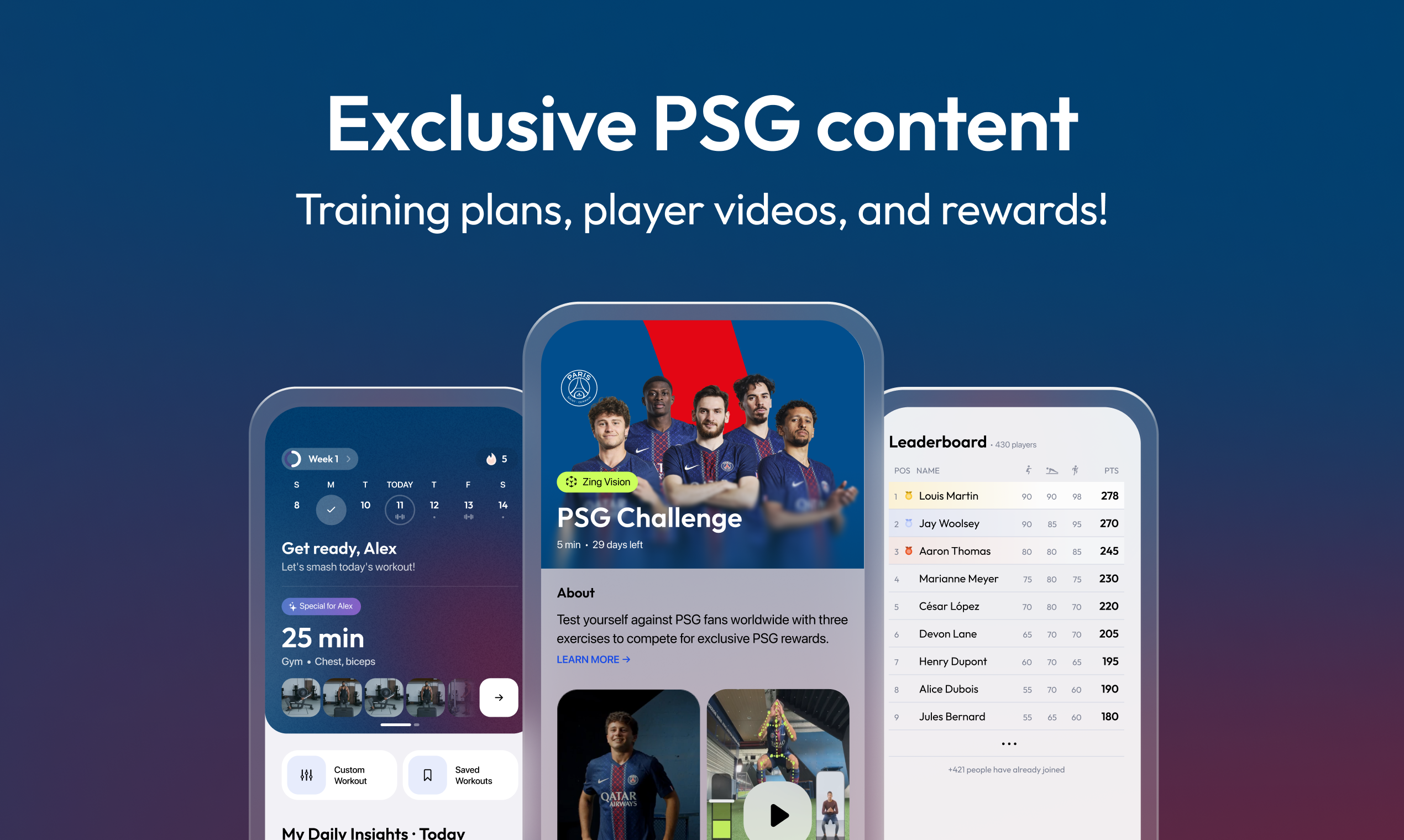 Zing x PSG - AI Fitness Coach screenshot 3