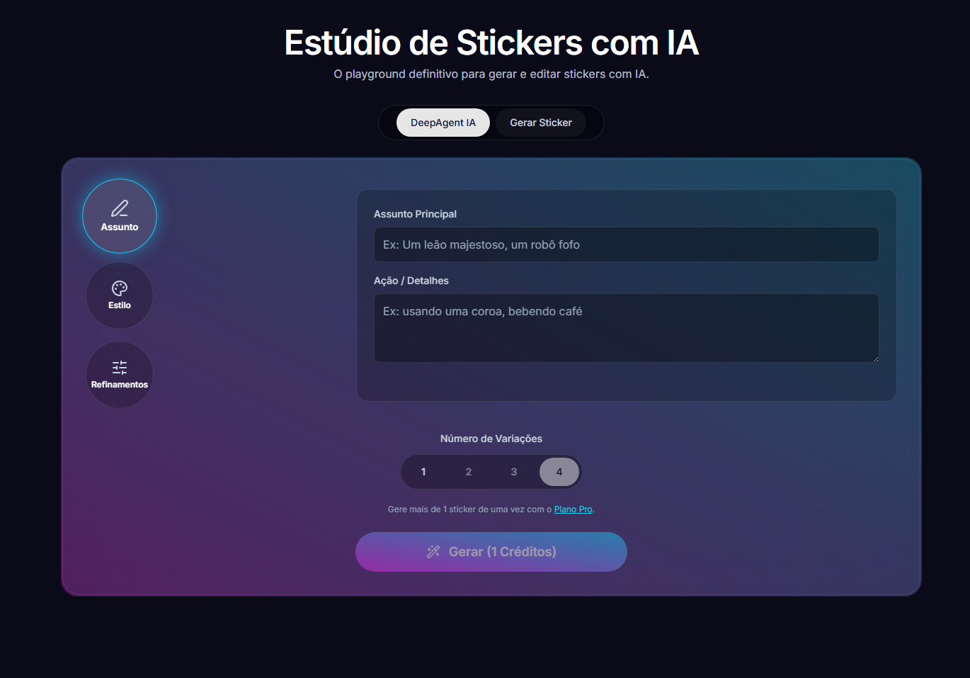 StickerVerse Estúdio de Stickers com IA screenshot 2