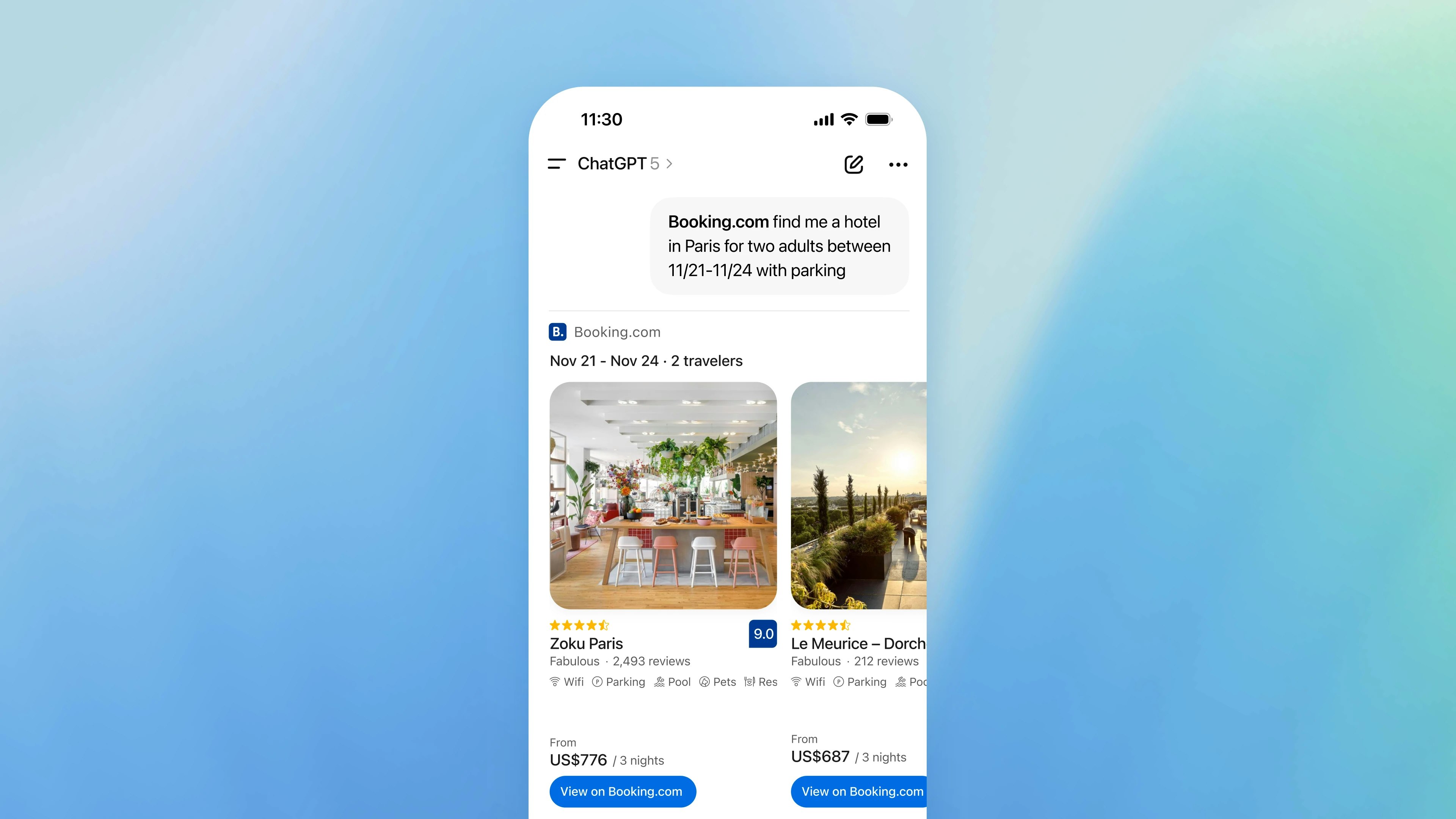 Apps in ChatGPT screenshot 1