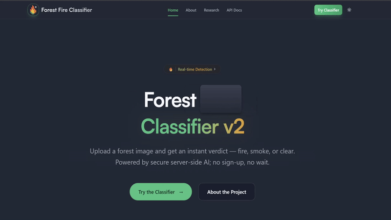Forest Fire Classifier screenshot 2