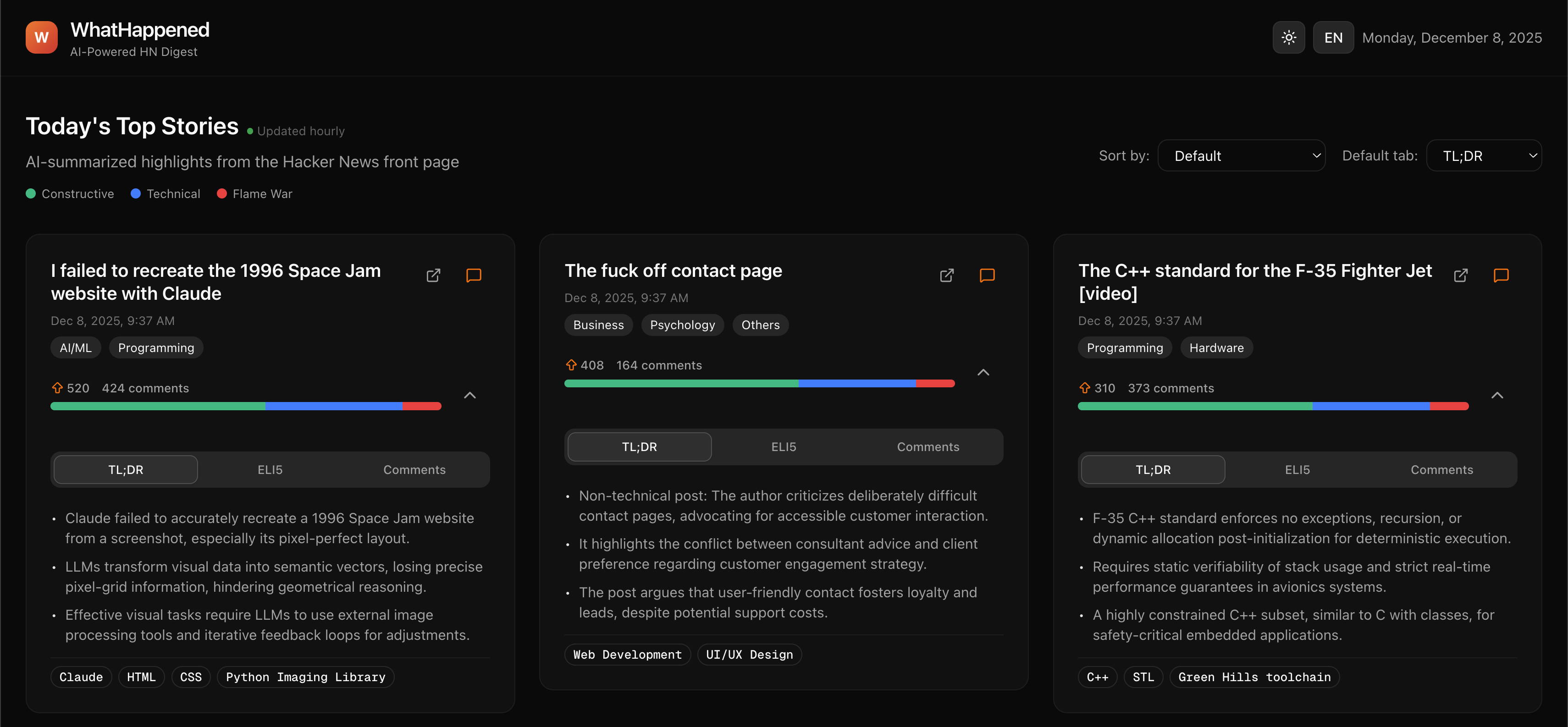 WhatHappened screenshot 1