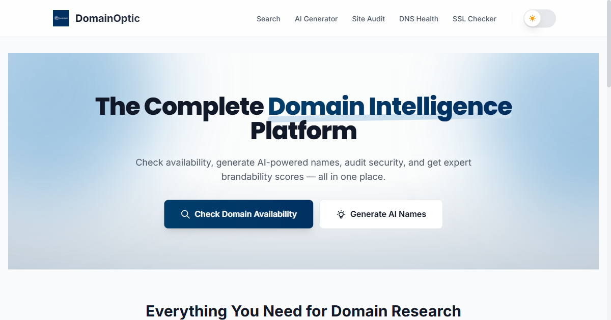 DomainOptic: The All-in-One Toolkit screenshot 1