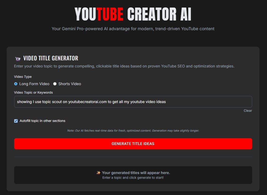 YouTube Creator AI screenshot 3