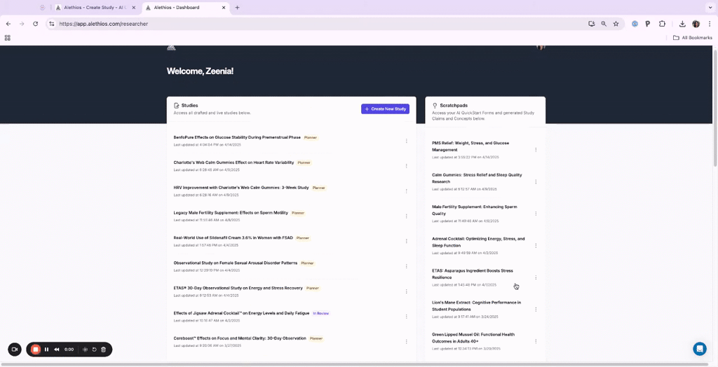 Alethios for Health Researchers screenshot 1