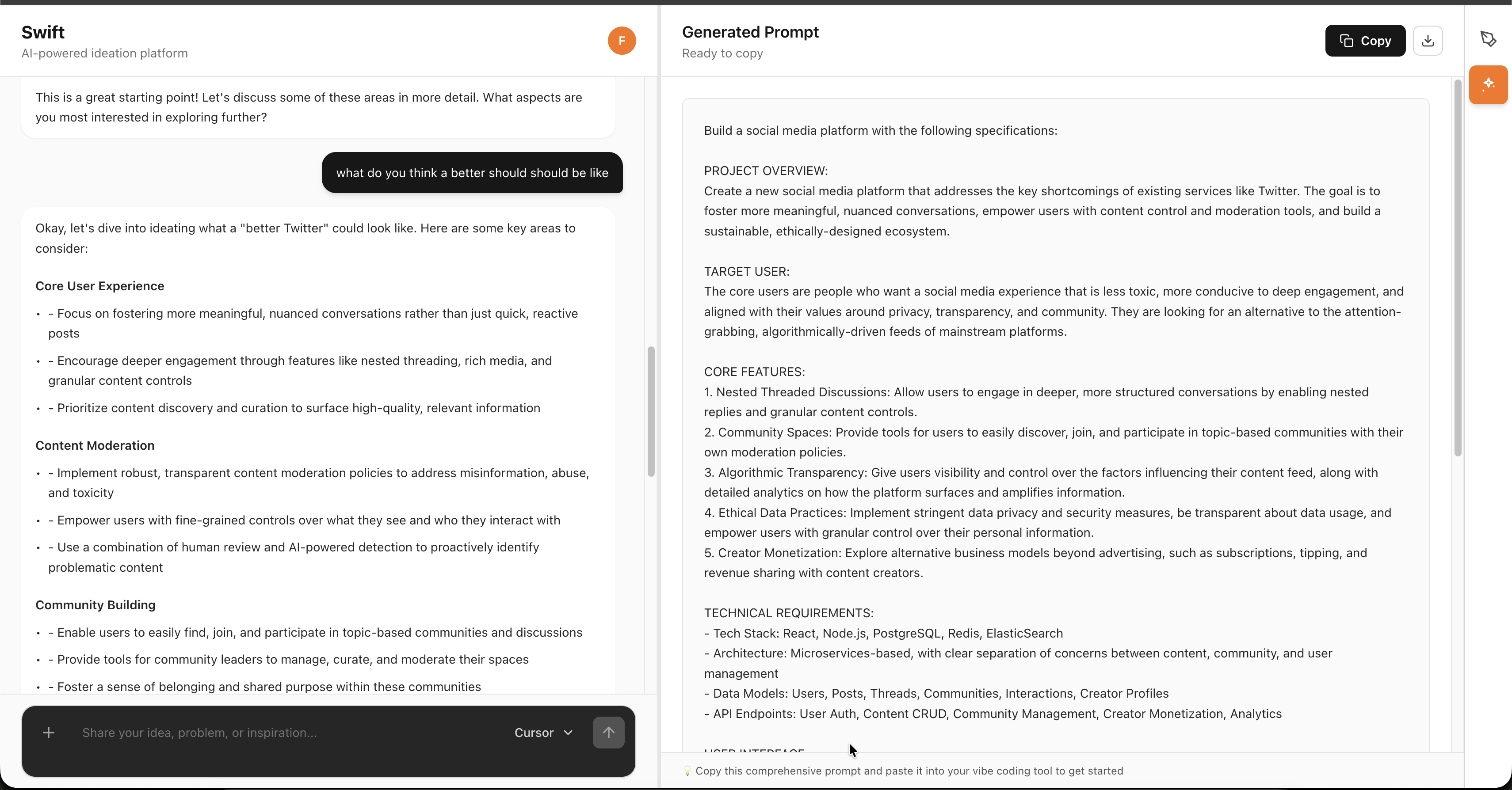 Swift screenshot 2