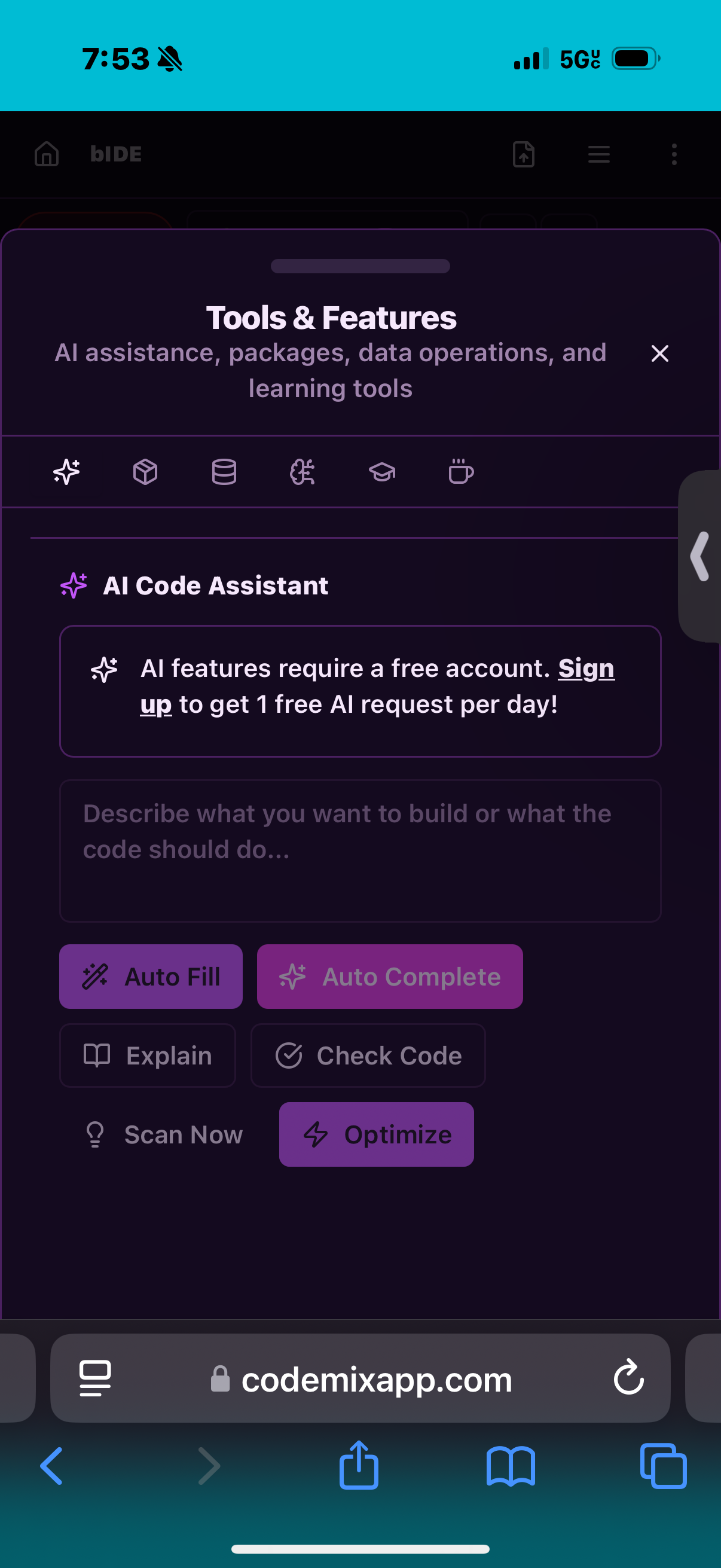 bIDE (Browser IDE for Python, R and etc) screenshot 2