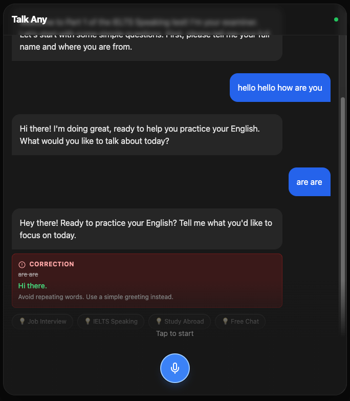 TalkAny screenshot 1