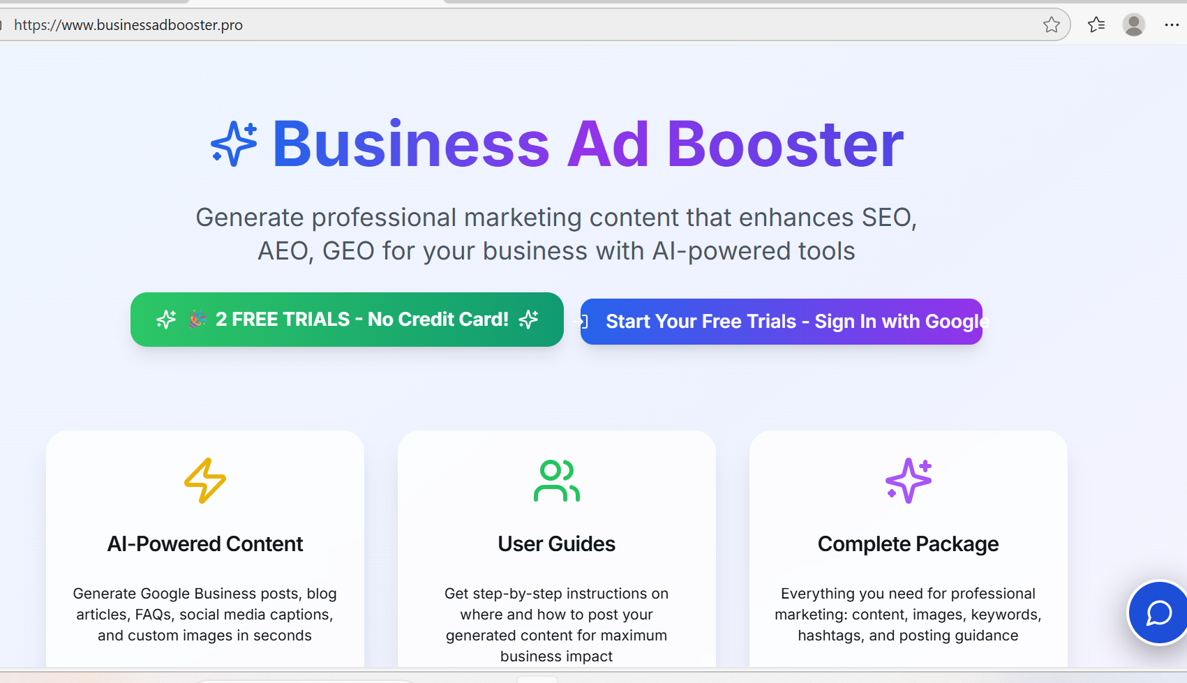 BusinessAdBooster screenshot 1