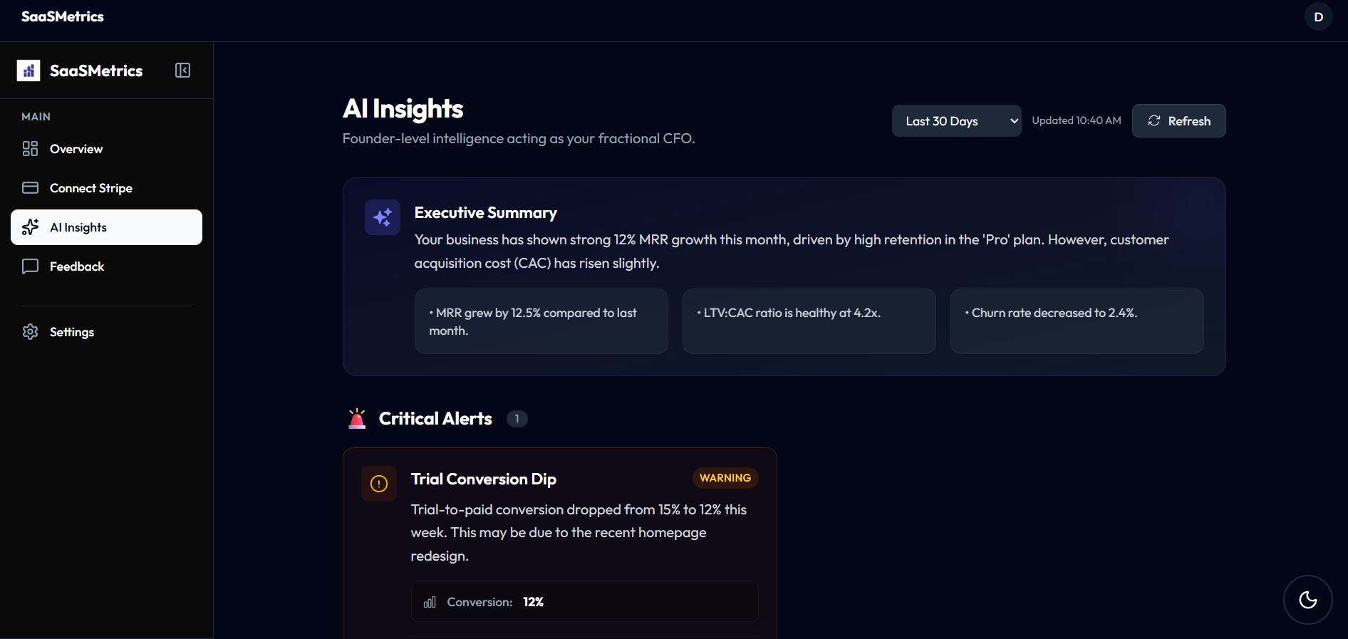 SaaSMetrics screenshot 2
