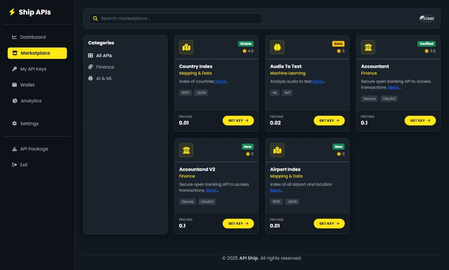API Ship Code screenshot 1