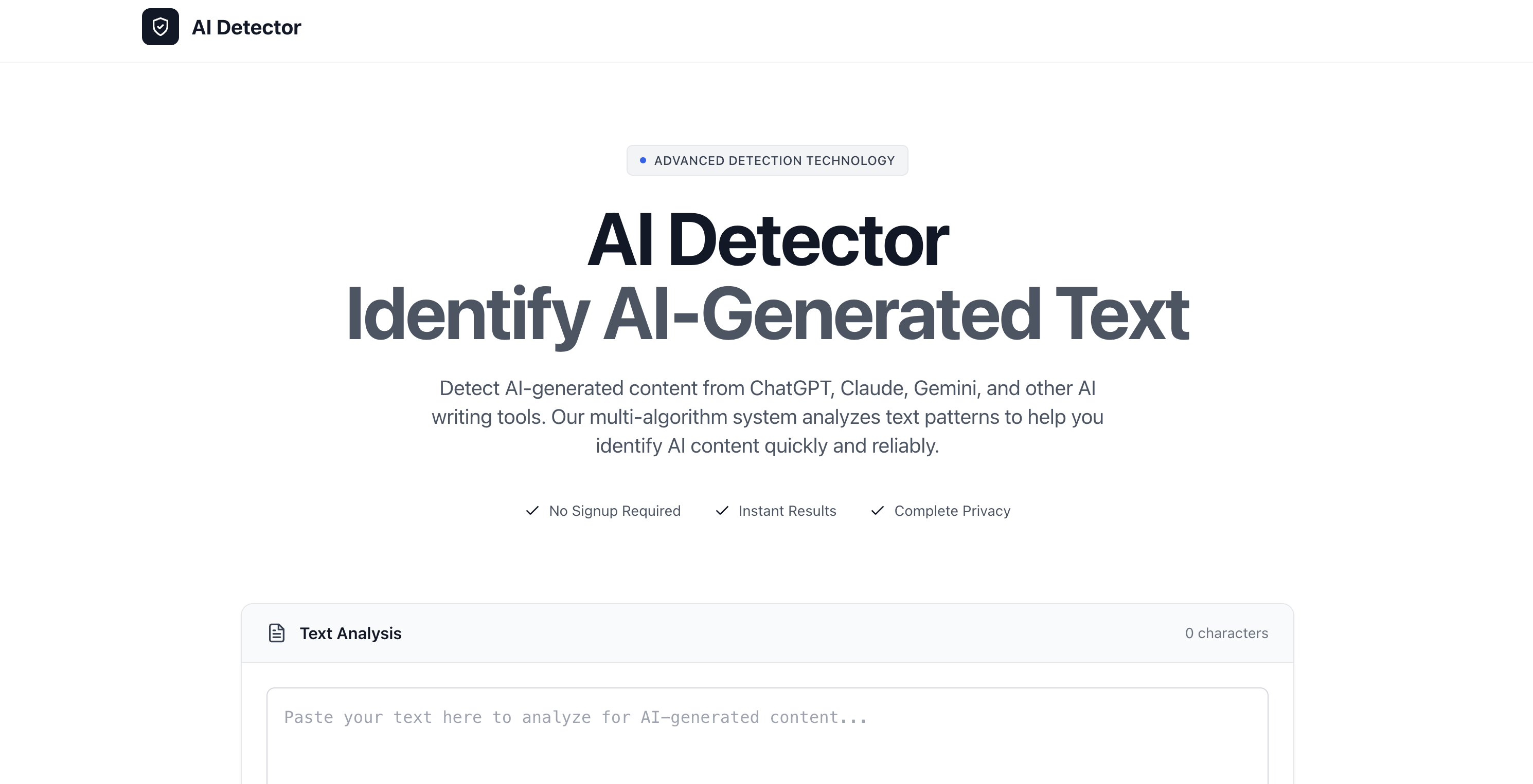 AI Detector screenshot 1