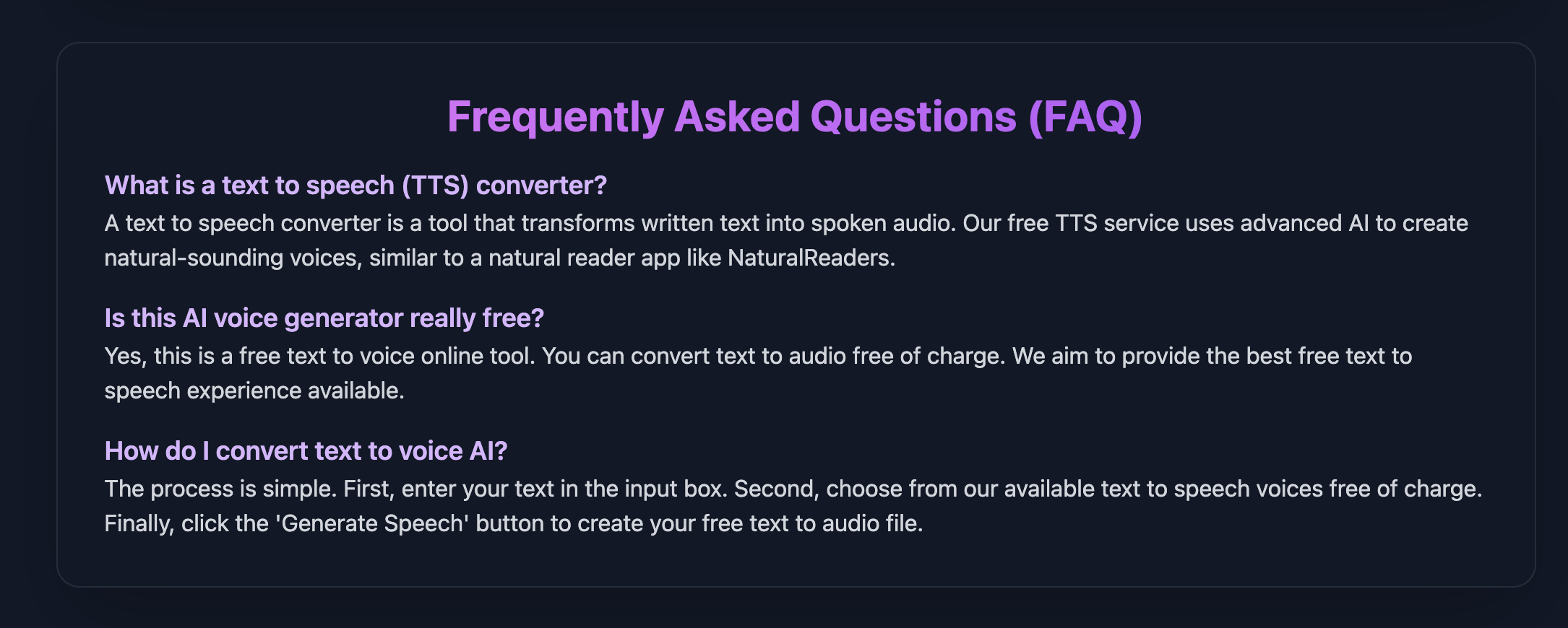 Free Text to Speech - Natural Voices screenshot 2