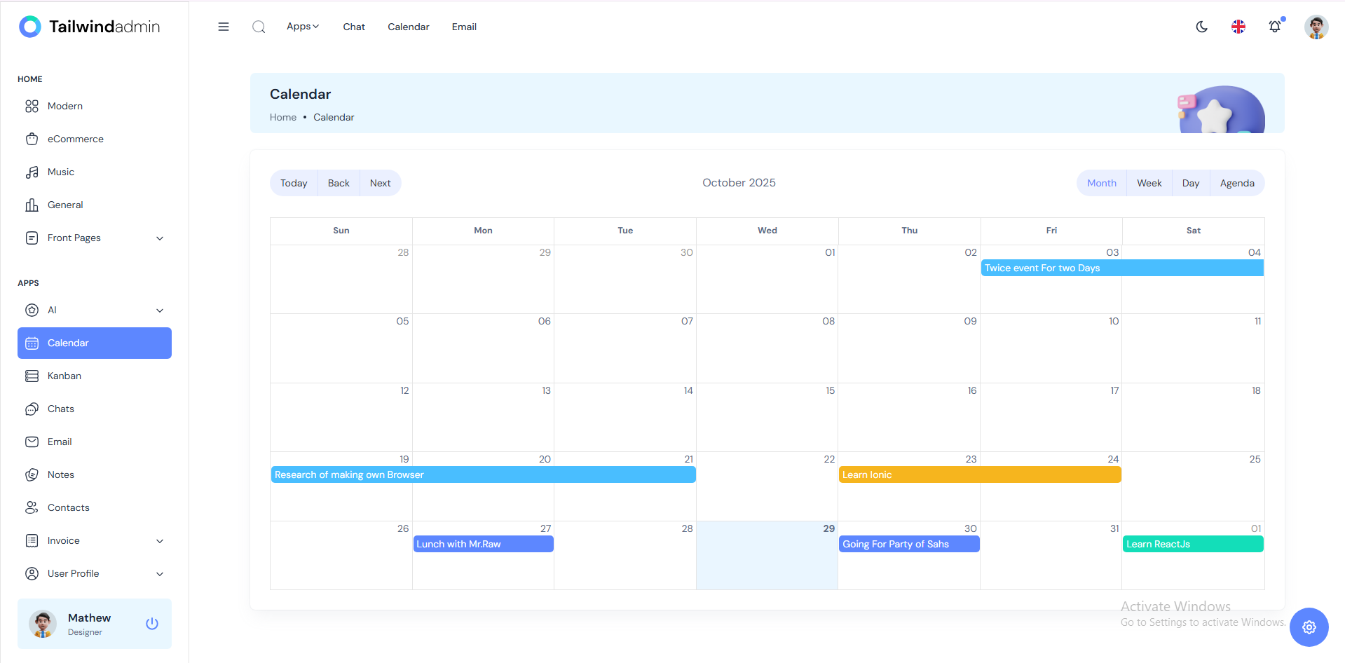 Tailwind Admin screenshot 8