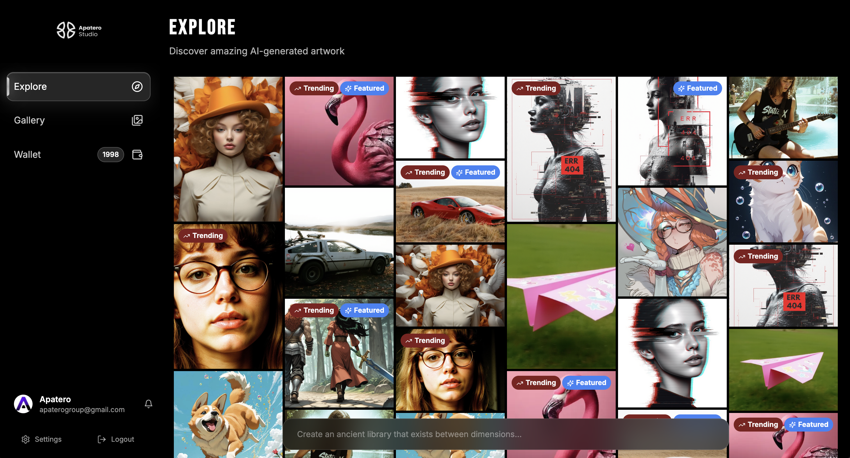 Apatero Studio screenshot 1