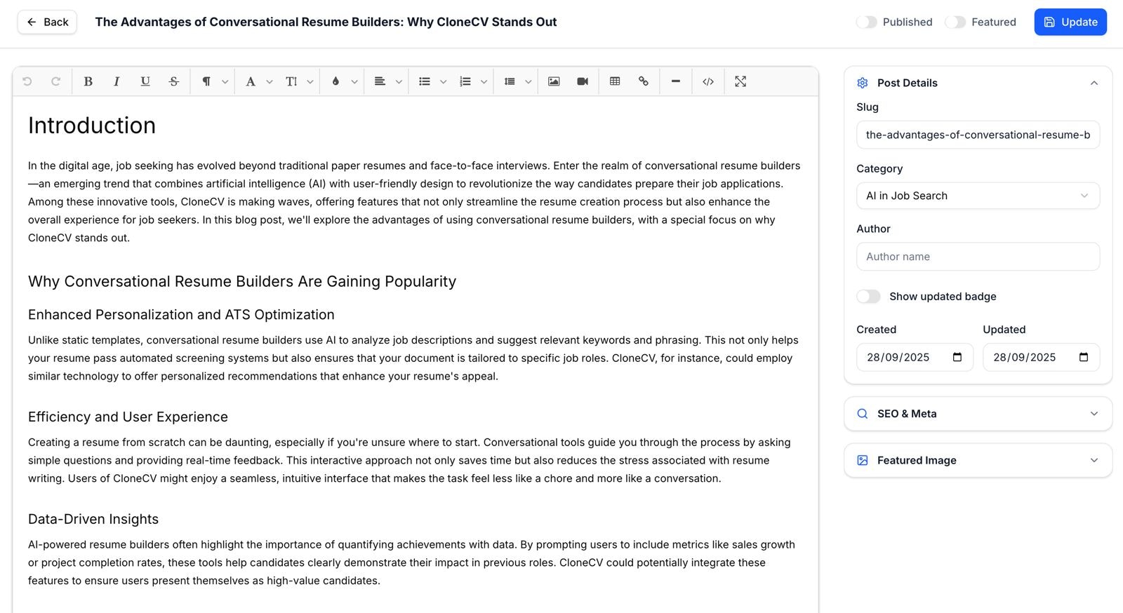 WriteCMS screenshot 6