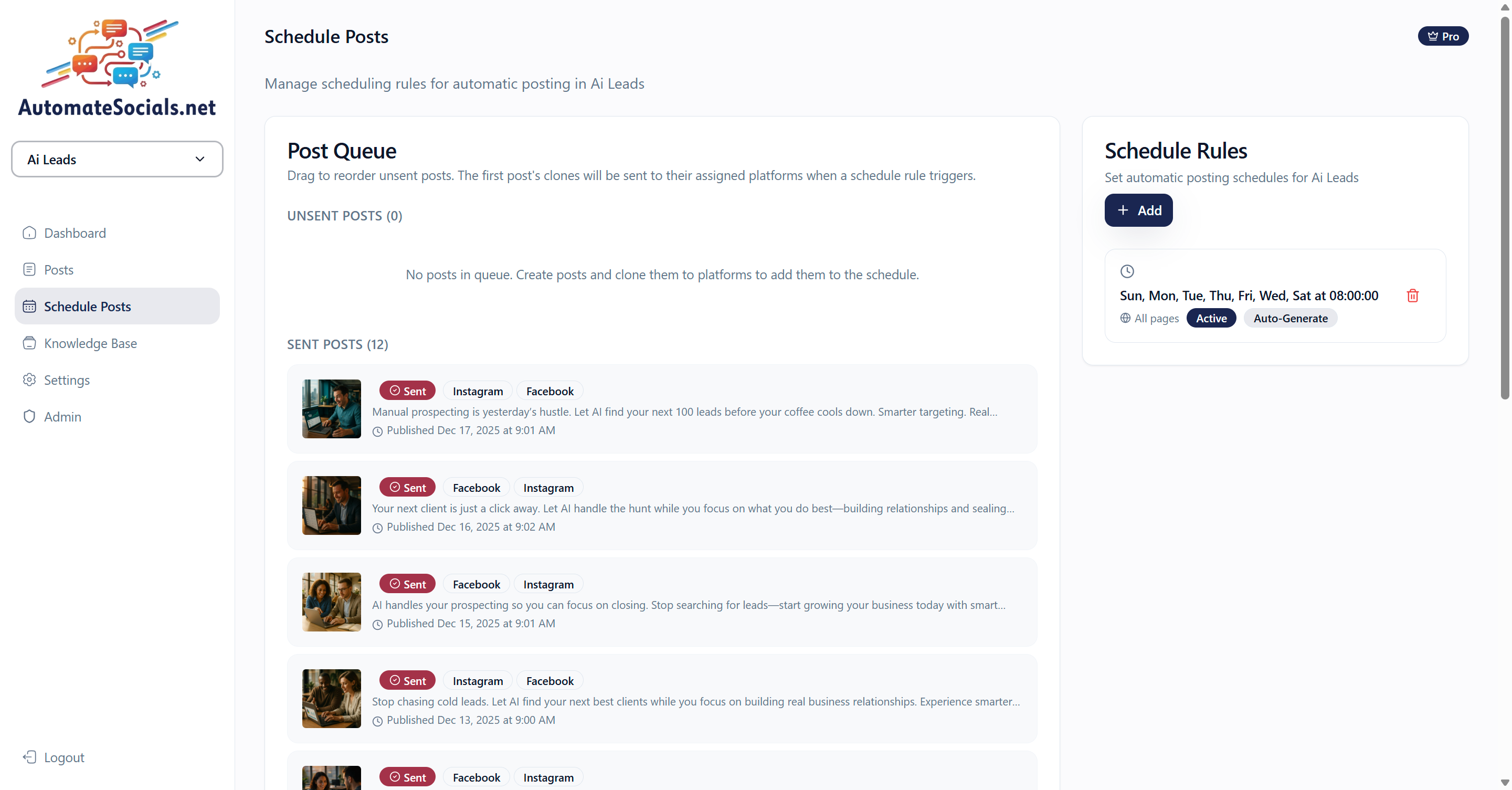 Fully Autonomous Social Media Management screenshot 2