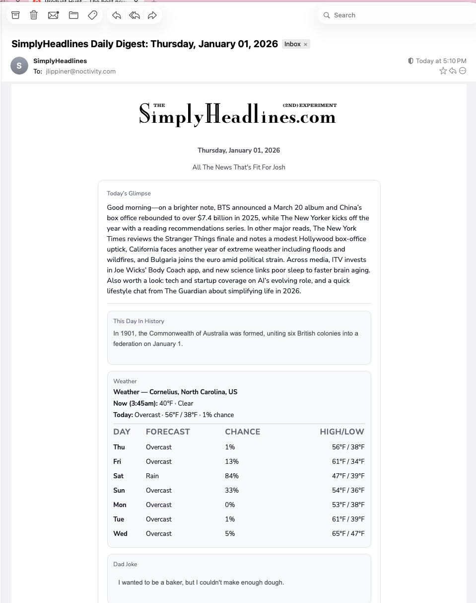SimplyHeadlines screenshot 1