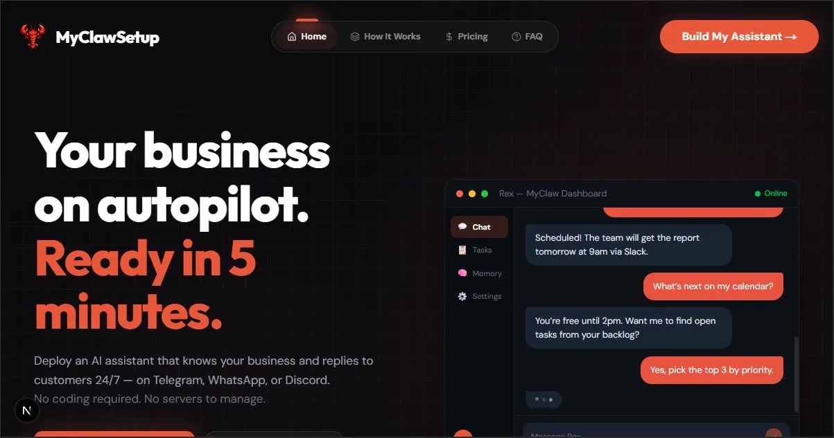 MyClawSetup screenshot 2