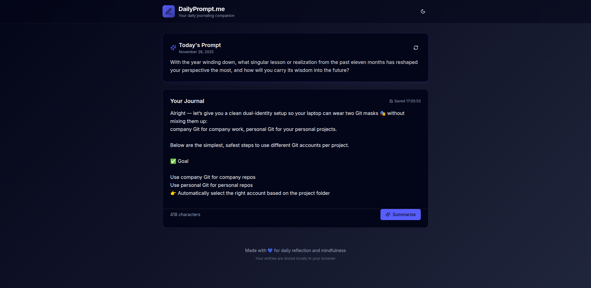 DailyPrompt — AI Journaling Prompts screenshot 2