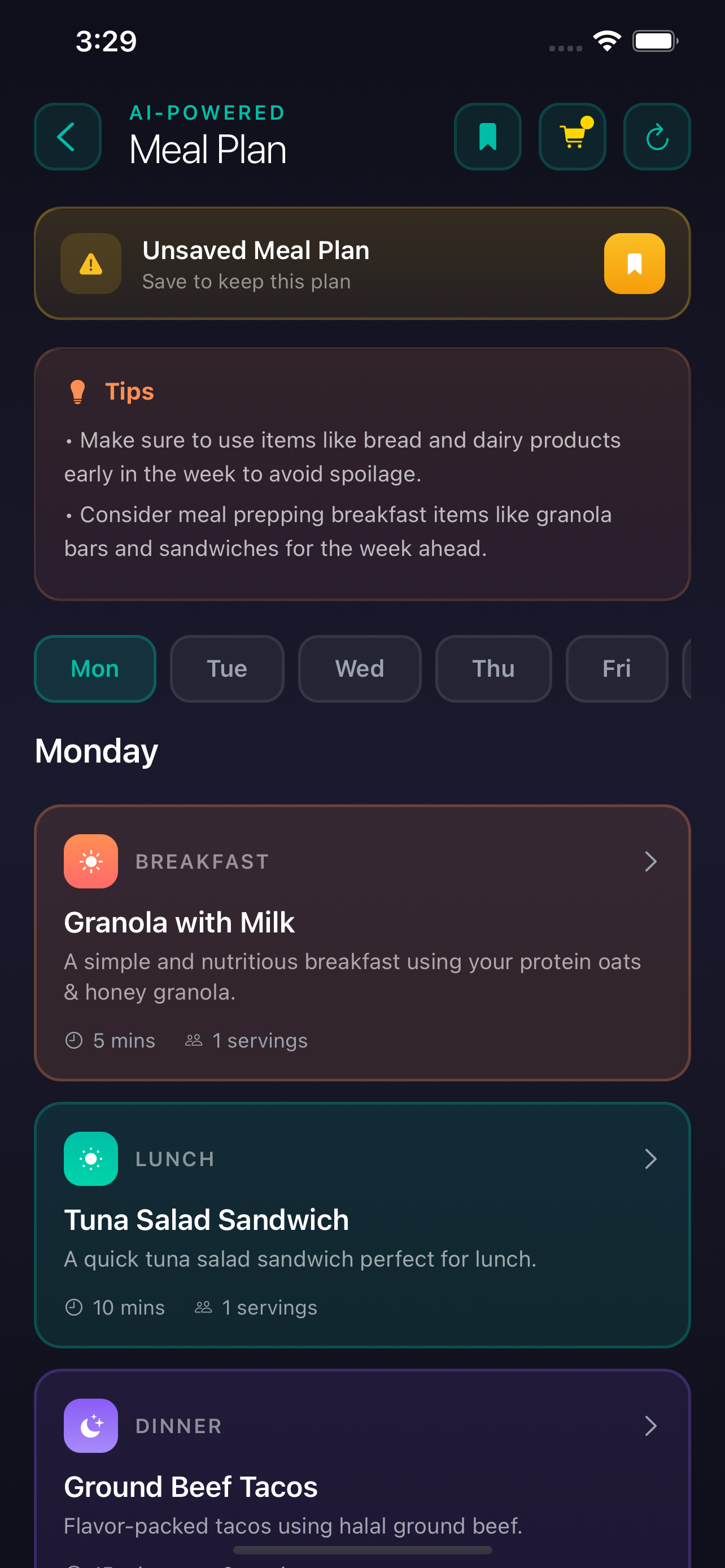 Eatelligence screenshot 2