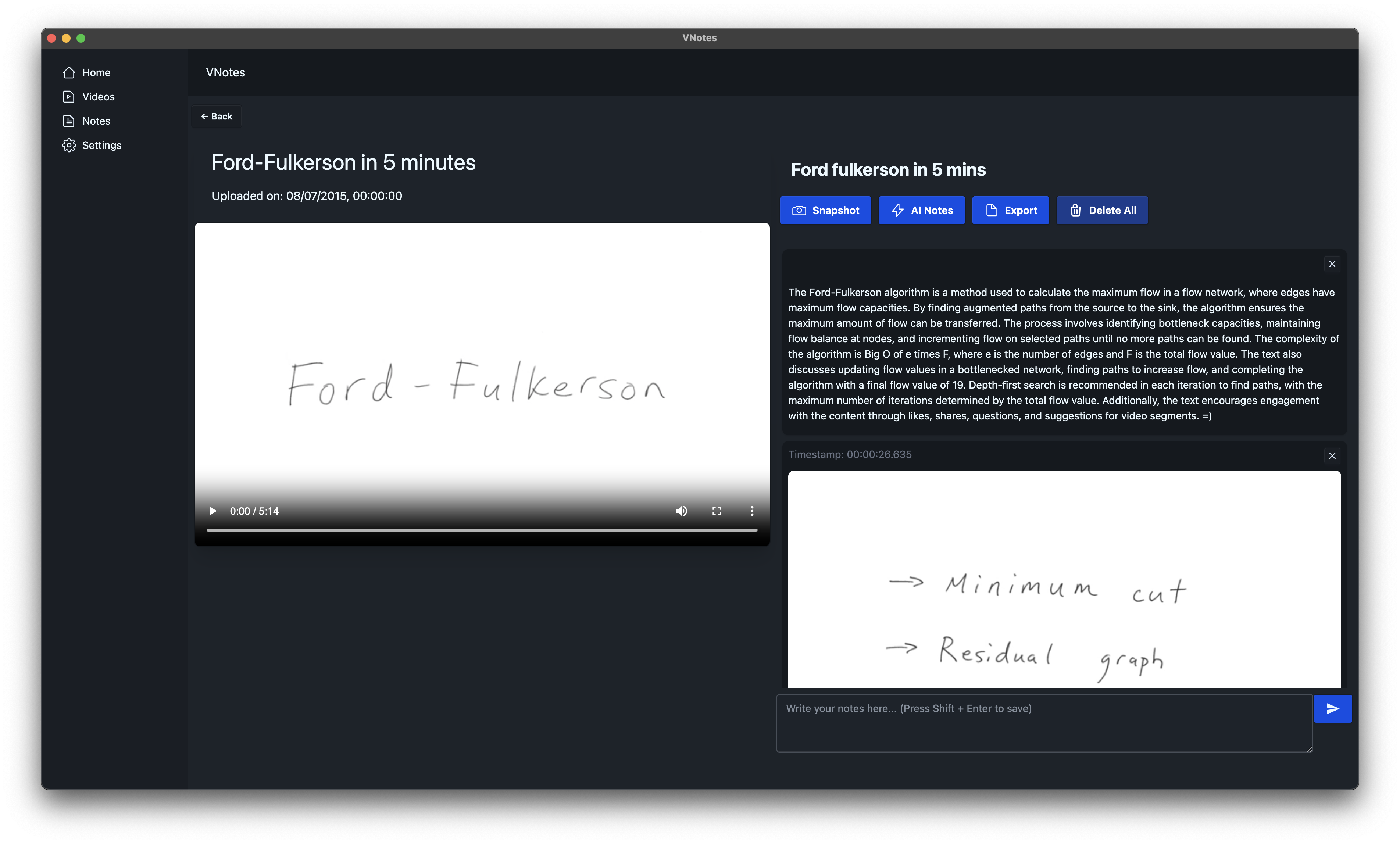 VNotes screenshot 1