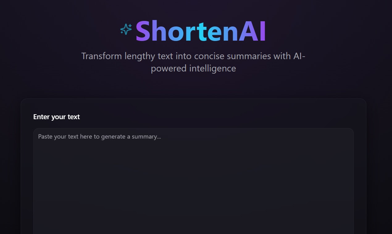 ShortenAI screenshot 1