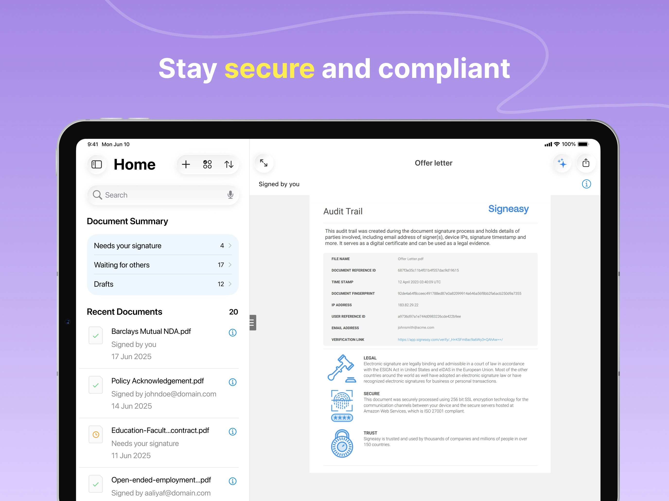 Signeasy: Al-Powered eSign app screenshot 7
