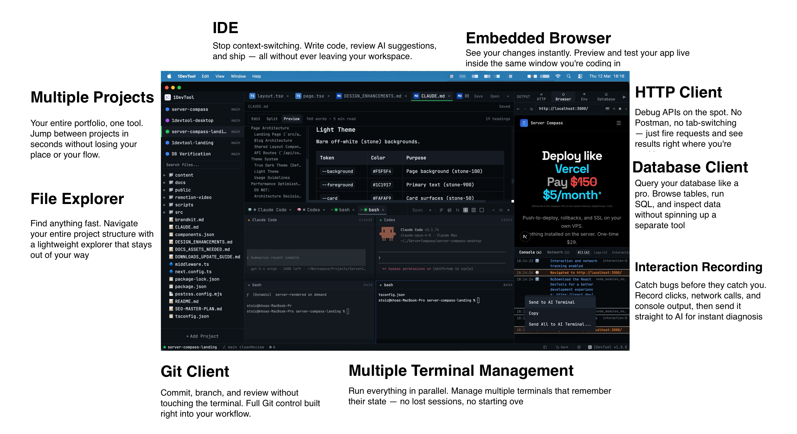 1DevTool screenshot 1
