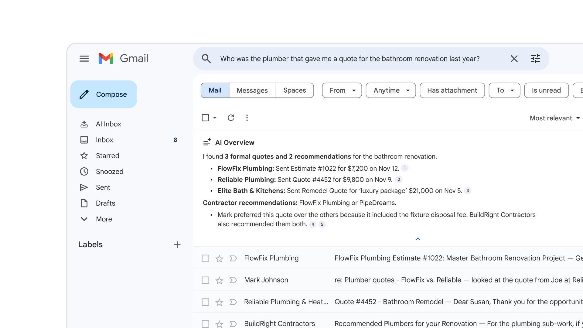 Gmail in the Gemini Era screenshot 2